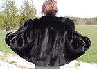   Black Mink Fur Coat Jacket Soft SUPER VOGUE NEW Black BEAUTY M L