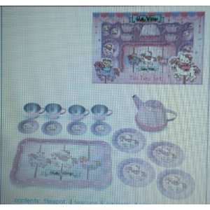  Japanese Sanrio Hello Kitty Tin Tea Set Carousel Toys 