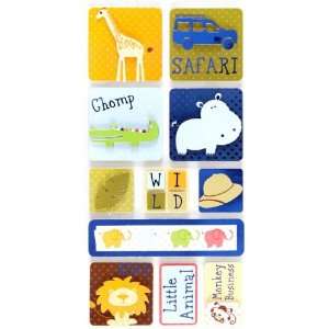  DCWV Safari Kids Boy Pop up Foil Stickers By The Package Arts 