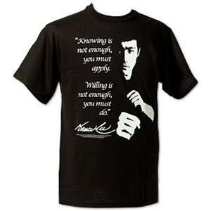  Bruce Lee Knowledge Quote T shirt