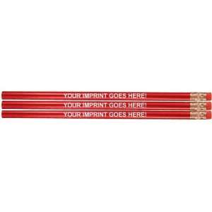  Imprinted Heavy Metal Pencils Round Pencil with No.2 Lead 