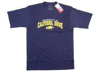 UC IRVINE ANTEATERS ADULT NAVY BLUE EMBROIDERED UNIVERSITY OF T SHIRT 
