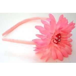   Hair Headband With Specialty Bow For Girls   Daisy Flower Pink Beauty