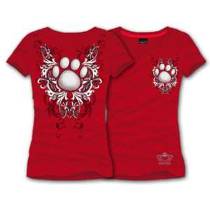 KATYDID Paw Print Mascot Shirt w/CRYSTALS, Super Cute  