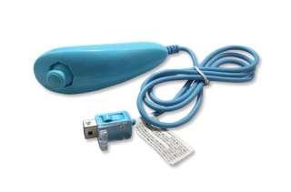 Blue REMOTE AND NUNCHUCK CONTROLLER FOR NINTENDO WII  