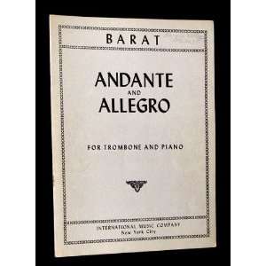  Book of Sheet Music for ANDANTE AND ALLEGRO FOR TROMBONE 