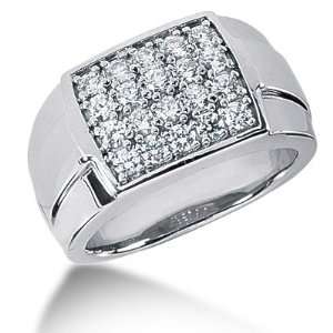   Ring Wedding Band Round Cut Pave 14k White Gold DALES Jewelry