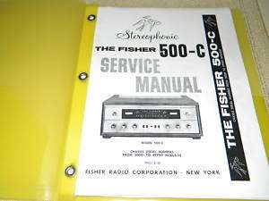 FISHER 500 C STEREO RECEIVER SERVICE MANUAL  