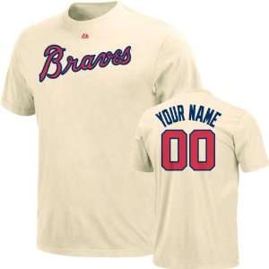 Atlanta Braves Youth Personalized Natural Name & Number T 
