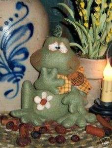 Primitive Frog Toad Daisy Summer Doll Ornie Pattern 328  