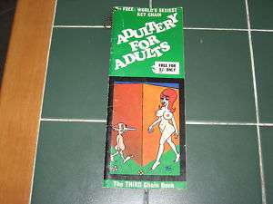 Vintage 1960s adult cartoon joke book Adultery 4 Adults  