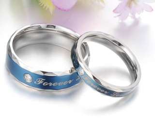 Matching Titanium Steel Promise Love Ring Couple Wedding Bands Many 