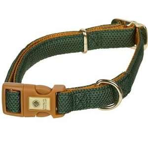  AKC Nylon Mesh 3/4 Adjustable Dog Collar in Hunter Green 