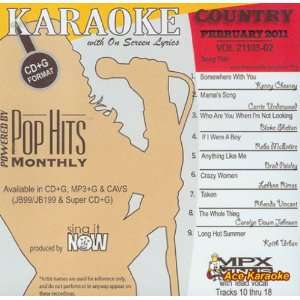   Pop Hits Monthly Country   February 2011 Karaoke CDG 
