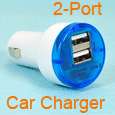   Ports USB Car Charger Adapter for iPad iPhone 4G iPod Black  