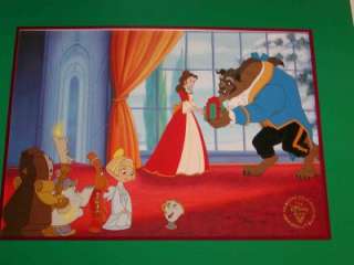 DISNEYS EXCLUSIVE COMMEMORATIVE LITHOGRAPH Beauty & The Beast 14x11