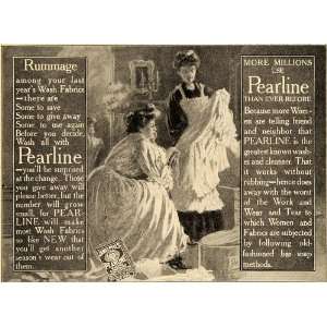  1908 Ad Pearline Soap Laundry Detergent Laundresses 