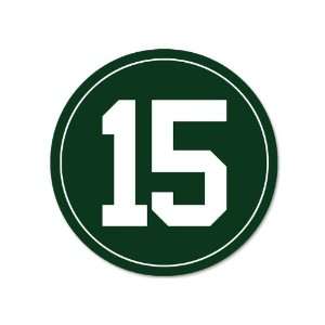  Round Jets Colors Tim Tebow Number 15 (#15) Sticker 