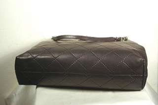 Chanel large black leather bag w/chrome hardware~Mint  