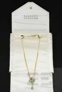 Anthony Nak 18K Gold & Chrysoprase Green Stone Necklace  