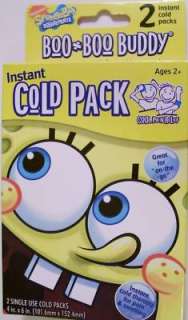 SPONGEBOB Boo Boo Buddy Cold Packs NEW 2 in Box  