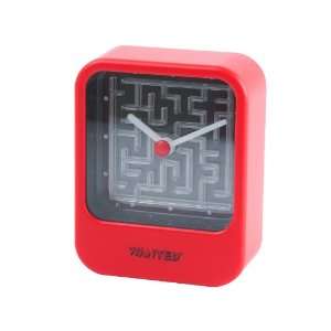   Present Time Wanted Time To Get Lost Desk Clock, Red