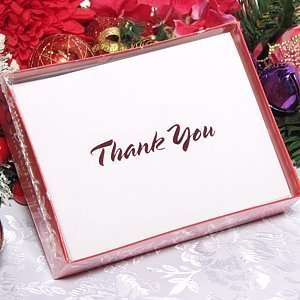 Red Foil Stamped Thank You Notes   Style #9 Everything 