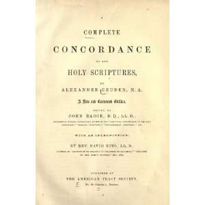  A Complete Concordance To The Holy Scriptures John Eadie Books