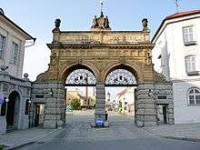 Main gate of the Plzeňský Prazdroj . It is used as a symbol of the 