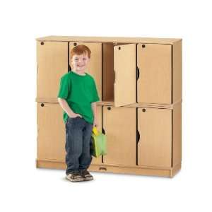   Kids 4 Section Stacking Lockable Lockers,Double Tier