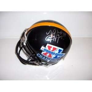 Verron Haynes Signed Steelers Super Bowl XL Mini Helmet  
