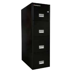    BK 31 in. 4 Drawer Insulated Vertical File   Black