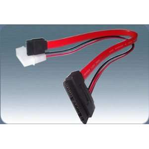  CablesToBuy™ 1 FT ( 0.3 m ) Serial ATA cable   16 pin 