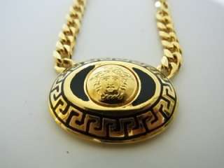   VERSACE Black Gold Chain Necklace MEDUSA authentic Vintage RARE  