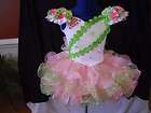 PAGEANT DRESS BABY DOLL PINK AND LIME GREEN SIZE 2 3 GORGEOUS