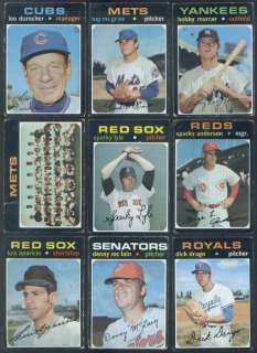 1971 Topps Baseball Complete SET Munson Ryan Rose Mays PR to VGEX 
