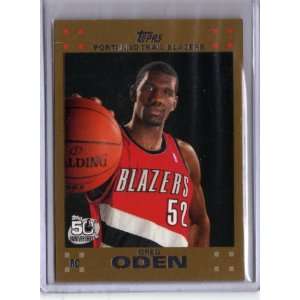   08 Topps Basketball #111 Greg Oden Rc Gold #1413/2007 