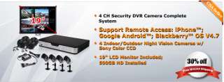 CH CCTV Security DVR Outdoor Camera System 19 LCD SKU# DVR DK048EL 