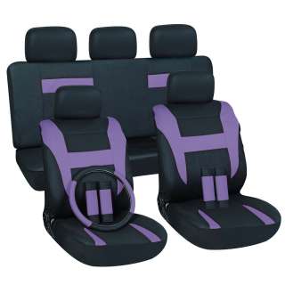 Purple 16 piece Car Seat Cover Set  