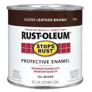  Oleum 7775730 1/2 Pint 8 Ounce Protective Enamel, Gloss Leather Brown