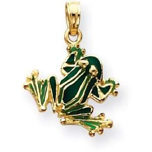  Enamel Frogs Charm, 14K Yellow Gold Jewelry