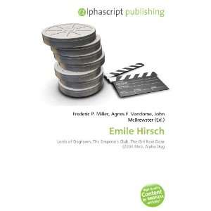  Emile Hirsch (9786132785374) Books