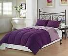   Lilac Soft Goose Down Alternative Reversible Comforter Set Queen