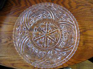 Anchor Hocking Thousand 1000 line Stars or Bars Plate  