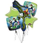 Ben 10 Cartoon Network Foil 5 Party Balloon Bouquet 026635186605 