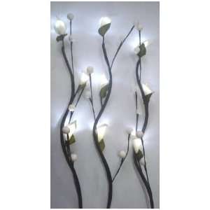  White Lily Branch Lights   Brown