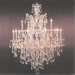 Maria Theresa 13 light 2 tier Antique French Gold/ Crystal Chandelier 
