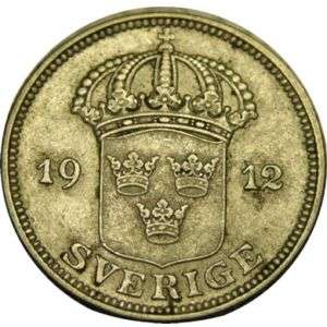 elf Sweden 50 Ore 1912 W Silver  