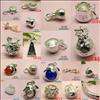 925 Sterling Silver Artisan charms Pendant Beads fit bracelet Necklace 