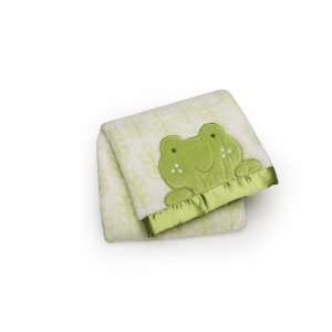   Carters Everday Easy Printed Embroidered Boa Blanket, Frog Face Baby